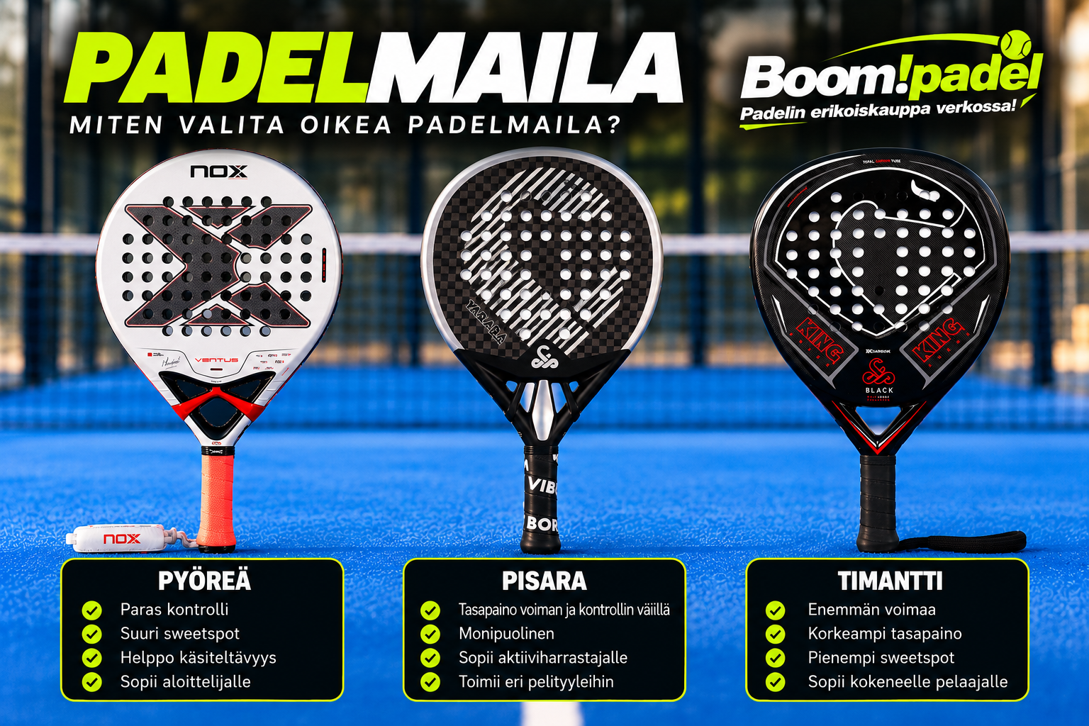 Padelmaila – näin valitset oikean padelmailan | Boompadel