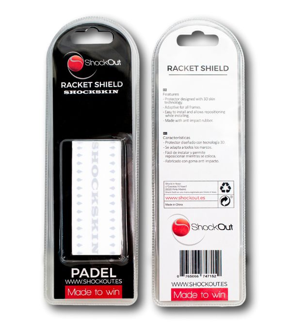 SHOCKOUT SHOCKSKIN PROTECTOR MAILANPÄÄSUOJA KIRKAS - Padeltarvikkeet - Boom Padel - Boom!padel