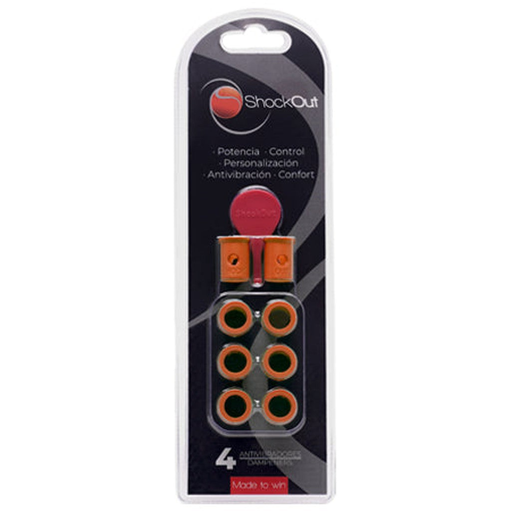 SHOCKOUT ANTIVIBRATOR TÄRINÄNVAIMENNIN ORANSSI 4 KPL - Padeltarvikkeet - Boom Padel - Boom!padel