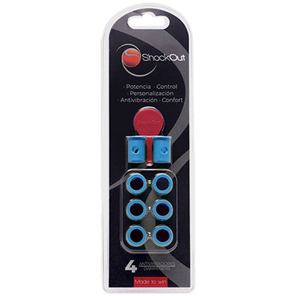 SHOCKOUT ANTIVIBRATOR TÄRINÄNVAIMENNIN SININEN 4 KPL - Padeltarvikkeet - Boom Padel - Boom!padel
