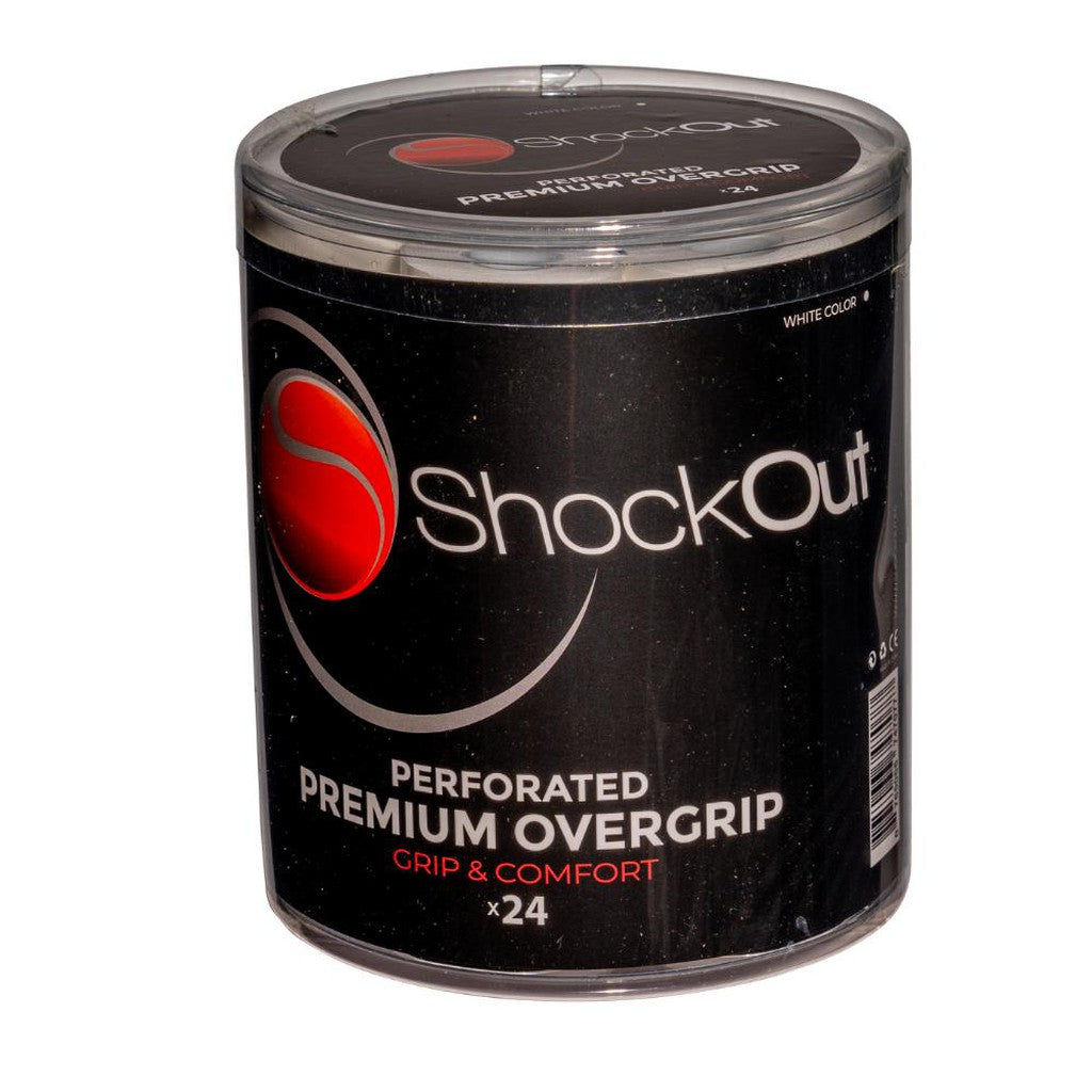 SHOCKOUT PREMIUM OVERGRIP PERFOROITU VÄRILAJITELMA 24 KPL - Padeltarvikkeet - Boom Padel - Boom!padel