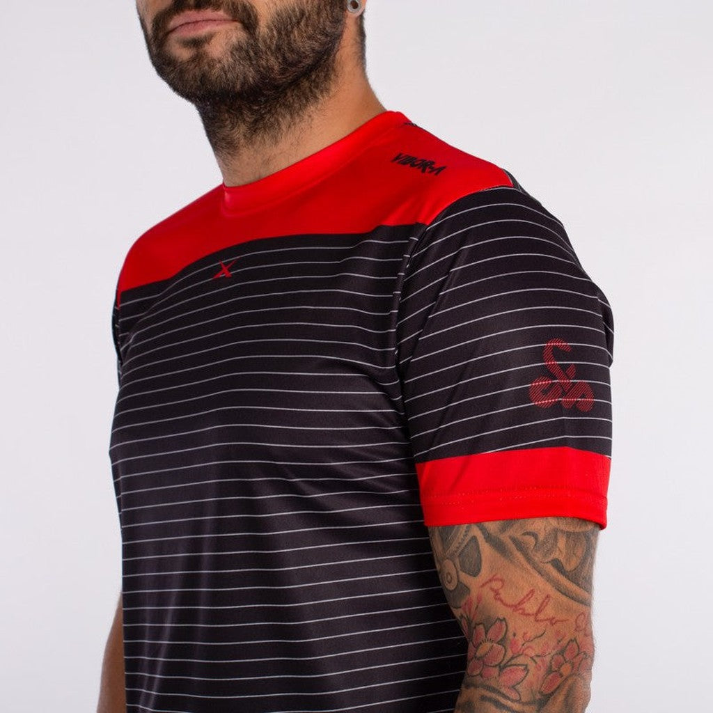 VIBOR-A KING COBRA X PRO PELIPAITA MUSTA/PUNAINEN - Padelvarusteet - Boom Padel - Boom!padel