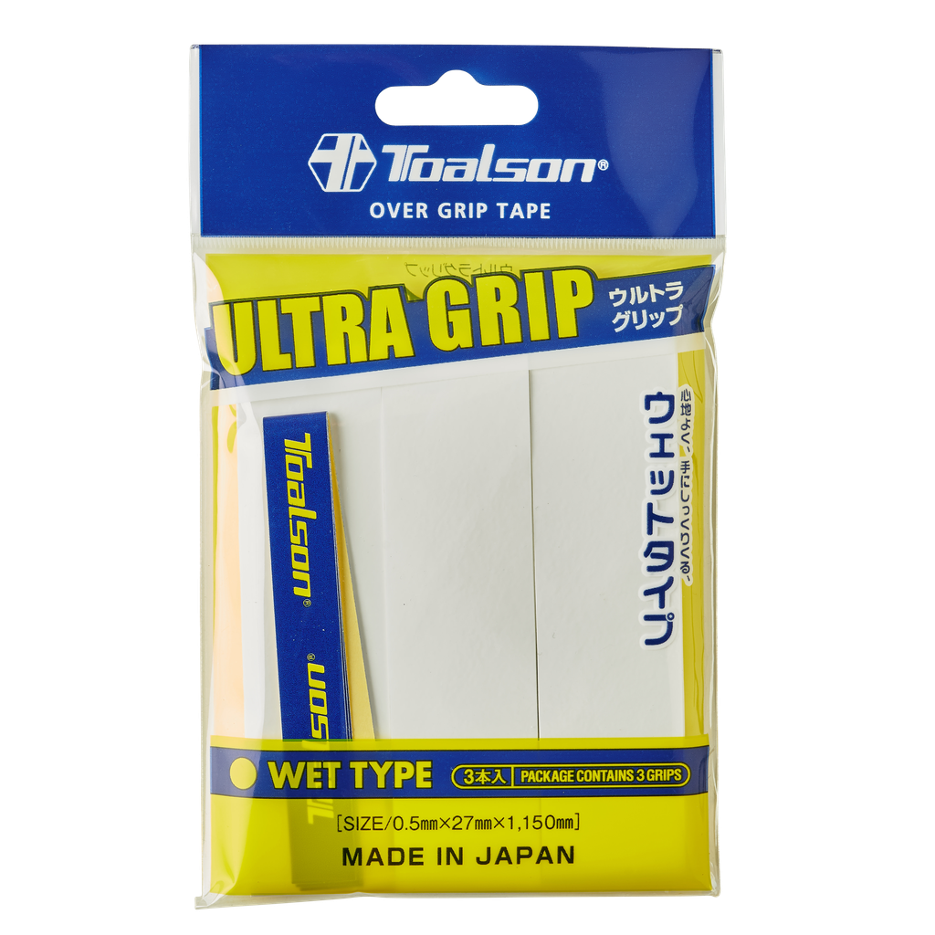 TOALSON OVERGRIP ULTRA GRIP VALKOINEN 3 KPL - Padeltarvikkeet - Boom Padel - Boom!padel