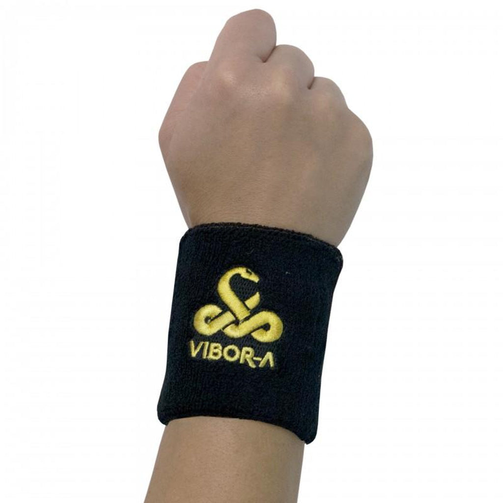 VIBOR-A RANNEHIKINAUHA 12CM MUSTA/KULTA 2 KPL - Padelvarusteet - Boom Padel - Boom!padel